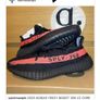2023 Adidas Yeezy Boost 350 V2 Core Black / Red UK9.5 (fits UK9) Image 2