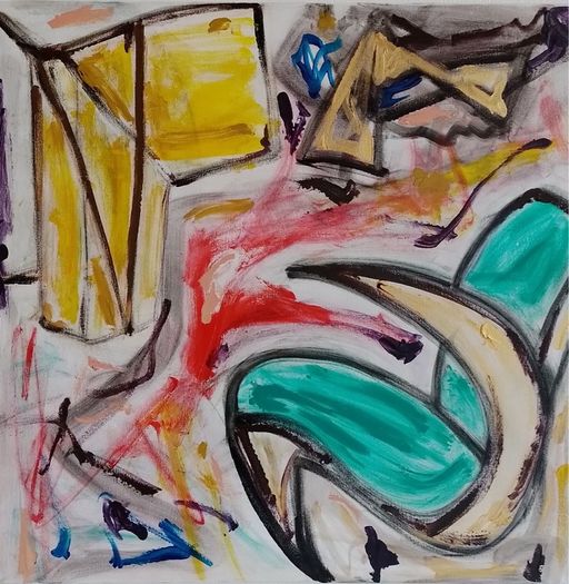 Original Abstract Painting Irish Art Mid Century Large Modern Irish abstract art