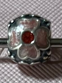 Pandora Daisy Flower Red & Pink Enamel charm