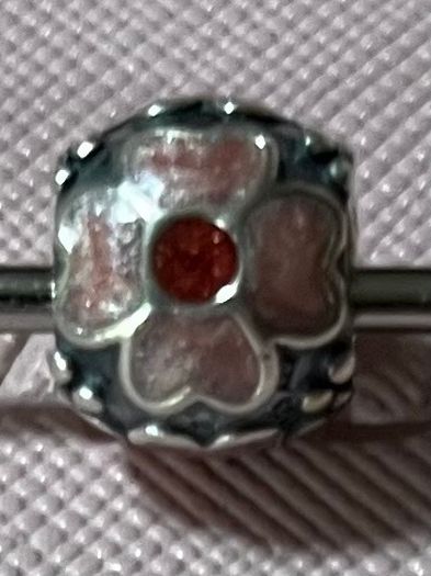 Pandora Daisy Flower Red & Pink Enamel charm