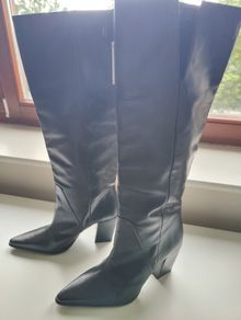 Zara Leather Knee High Boots