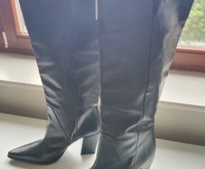 Zara Leather Knee High Boots