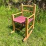 Vintage Irish Sugan Child's Rocking Chair Image 4