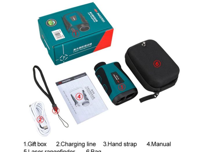 Inkersi Range Finder for Hunting Golf Rangefinder Laser Distance Meter TelescopeTelemeter 500M with Flag Pole Lock