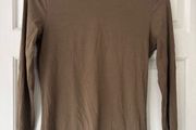 Arket long sleeved cotton tshirt size S brown mole