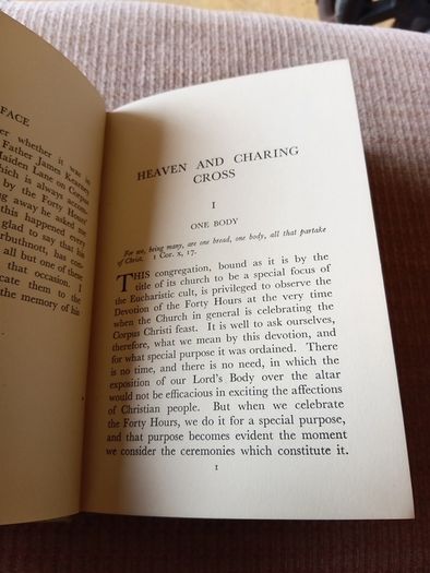 1935 1st Ed. Heaven and Charing Cross. Sermons on the Holy Eucharist. Ronald A. Knox. Religious.