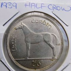 Ireland silver half crown 1939 high grade low mintage coin FREE POSTAGE INCLUDED