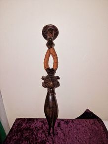 Antique hand carved pacific Cannibal fork