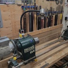 Record Power CL4 Woodturning Lathe c/w stand and large bowl extension