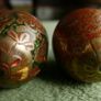 Vintage Decorated Brass Eggs Image 5