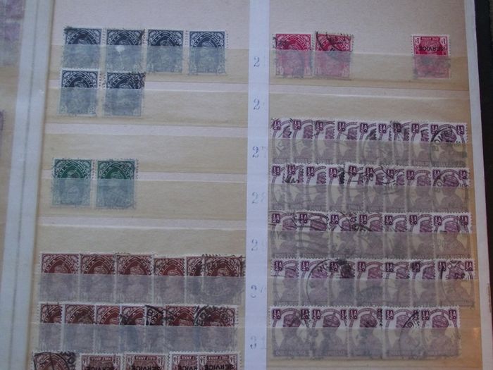 A nice collection of Stamps from India, presented in the stock book
