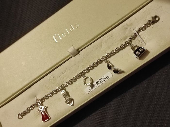 Sterling silver charms bracelet