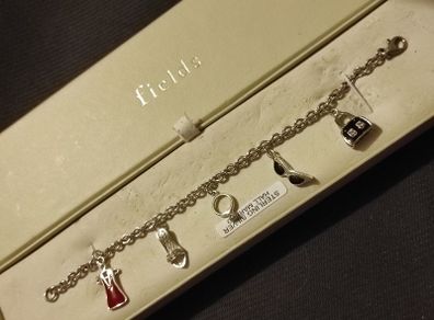 Sterling silver charms bracelet