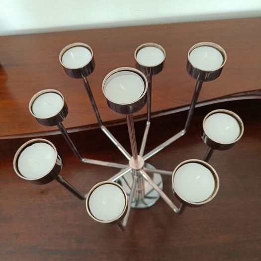 8-Arm Chrome Tealight Candelabra