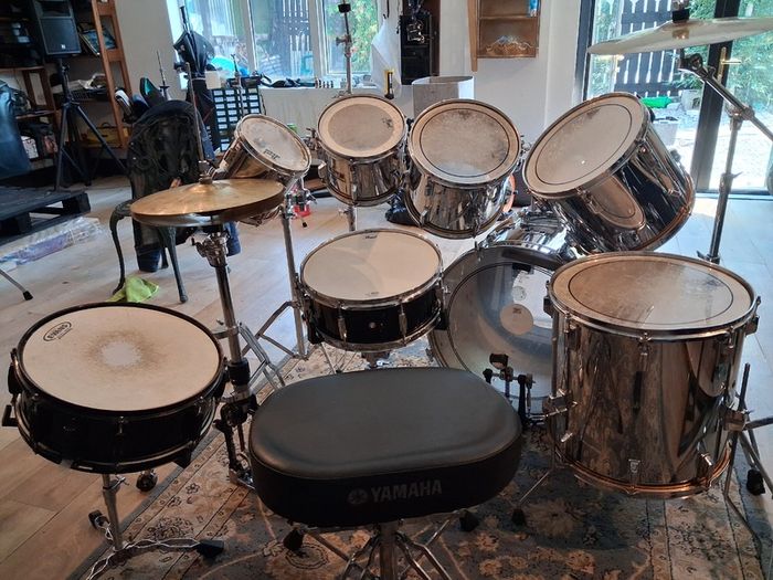 Used Pearl Export Series Drum Kit Steel Shell Finish