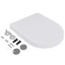 Toilet Seats with Soft Close Lids 2 pcs Plastic White Image 3