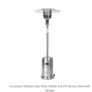 In/outdoor Silver Radiant Heater, Patio heater 8.5 KW Sturdy Steel  with Wheels Image 2