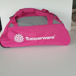 Tupperware pink roller bag