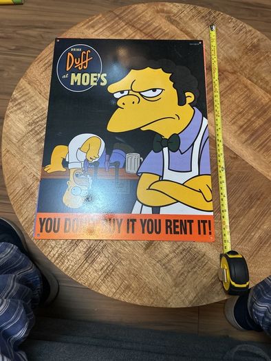 Simpsons metal sign