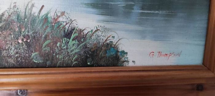 A very old hand-painted painting on canvas