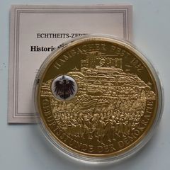 24 Karat Gold plated Proof Hambacher Festival 1832 German national democratic festival