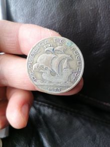 1955 Portugal Silver 10 Escudos Coin