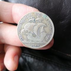 1955 Portugal Silver 10 Escudos Coin