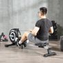Indoor Body Health & Fitness Adjustable Magnetic Rowing Machine Rower with LCD Digital Monitor & Wheels for Home, Office, Gym Image 2