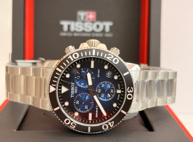 Tissot Seastar 1000 Chronograph Men's Graded Blue Watch T1204171104101