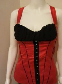 "Jane Norman" pink & black top