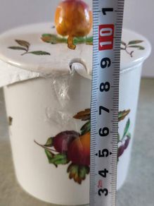Vintage Bone China  Copland Spode Fruit Jam Jar With Lid.