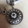 Costume  Necklace & Matching  Earrings.  Length  - 10".. Image 2