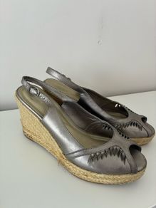 Monsoon Metallic Wedge, size 39