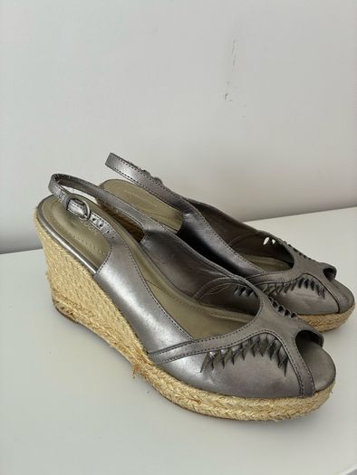 Monsoon Metallic Wedge, size 39