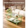 Acrylic Coffee Table, 2 Tiers Center Table with Storage Shelf, Modern Rectangle Acrylic Coffee Desk, Ideal for Dining Room, Kitchen Island Image 6