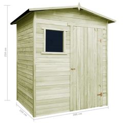 Garden House Shed 1.5x2 m Impregnated Pinewood