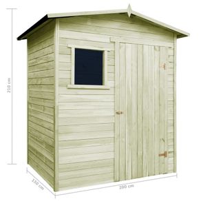 Garden House Shed 1.5x2 m Impregnated Pinewood