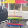 Picnic table with parasol Image 2