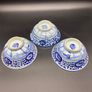 Chinese Qing Porcelain 3 Bowls 18th Century Blue / White Image 5