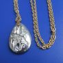 A nicely made and attractive BLUE FLOWER drop pendant with neck chain Image 5