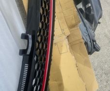 Front GTI honeycomb grille with red