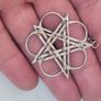 vintage silver pendant and chain Image 5