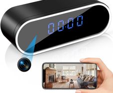 WiFi Hidden Spy Clock Camera Secret Nanny Cam With Motion Detection | 1080p Video Recording, Covert Camera With Night Vision, Mobile App Control for Home, Office