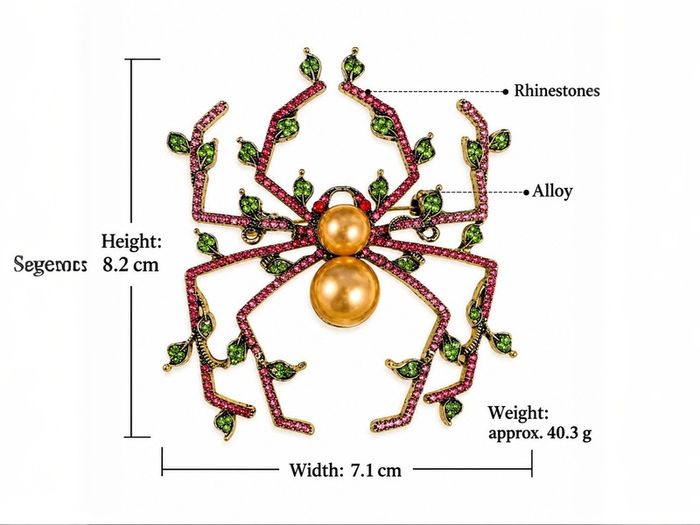 Brand New Vintage-Style Large Spider Brooch