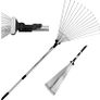 Telescopic Metal Rake, 160 cm long, Adjustable Folding Leaves Rake for Quick Clean Up of Lawn and Yard, Garden Leaf Rake, Expanding Handle with Adjustable (FREE SHIPPING) Image 3