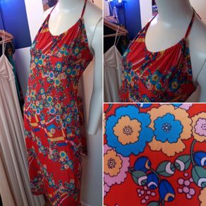 Psychedelic Festival Vintage Halter Dress