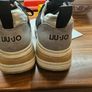 Liu Jo platform trainers in black with metallic and glitter detailing Image 6