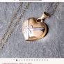 Gold Heart Locket Necklace Image 8