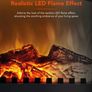 Wingham Log Effect Stove Fire with Realistic LED Flame Effect, Adjustable Thermostat, 2000W (FREE POSTAGE) Image 7