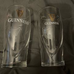 Guinness beer glasses pint half pint